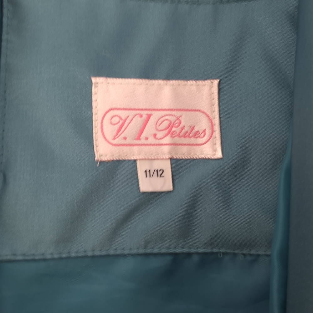Vintage Teal Double Breasted Trench Coat (S-M Oversize) Lined - Picture 4 of 9